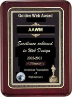 AAWM Gold Web Award - Excellence achieved in Web Design